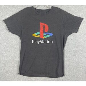 Sony Playstation 1 Log Short Sleeve Graphic T Shirt Grey‎ Medium
